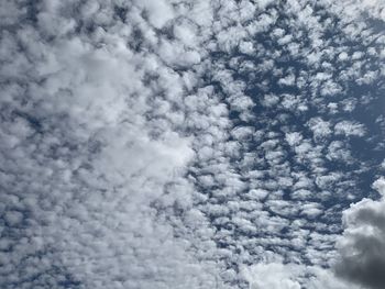 Low angle view of clouds in sky