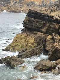 Rock formation at sea shore