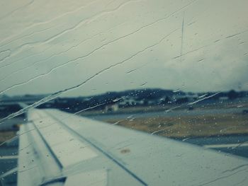 View of road through car windshield