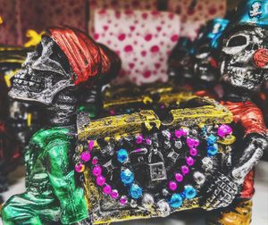 Close-up of multi colored pencils