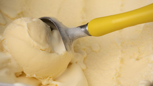 Close-up of ice cream in bowl