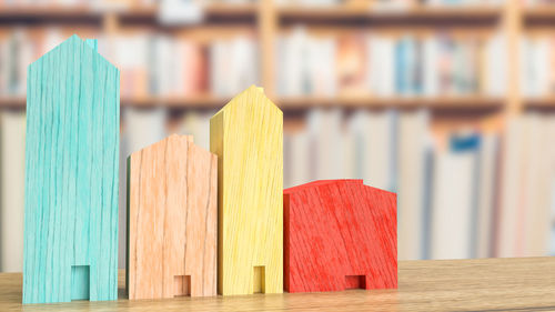 Close-up of books on table