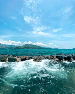 Scenic view of sea against sky