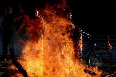 Fire crackers at night