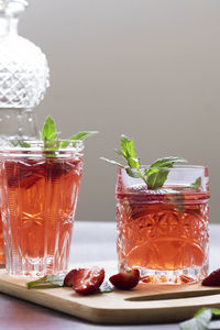 Close-up of drink on table