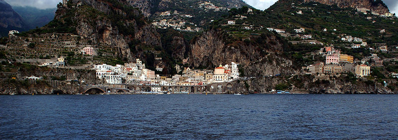 View of buildings in city at waterfront