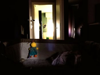 View of curtain at home