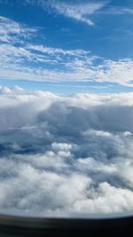 Low angle view of clouds in sky