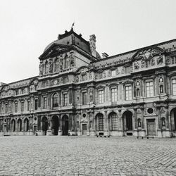 Low angle view of historical building against clear sky
