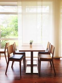 Table and chairs at home