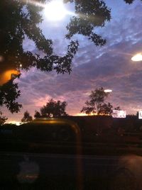 Scenic view of silhouette trees against sky during sunset