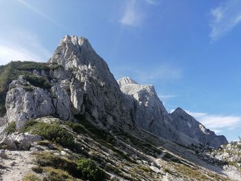 Scenic view of rocky mountains against sky