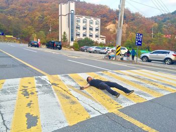 Cars on street