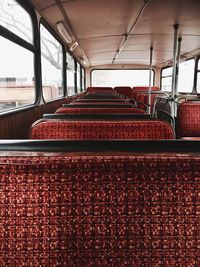 Empty seats in bus