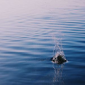 View of waves splashing in water