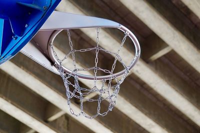 Old basketball hoop in the street