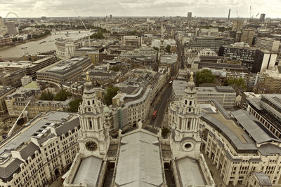 High angle view of cityscape