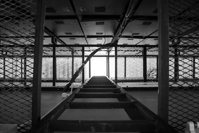 Low angle view of empty staircase in building