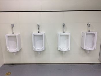 Interior of public restroom