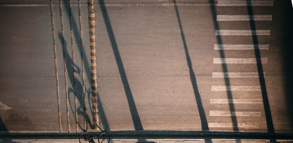 Shadow of cars on road