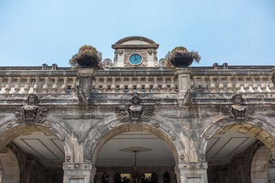 Low angle view of historical building