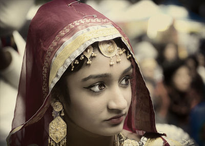 Close-up of young woman