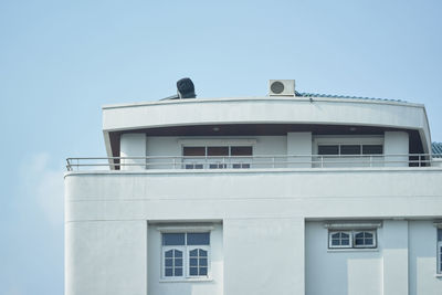 Low angle view of building against clear sky