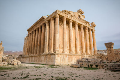 Exterior of temple against sky