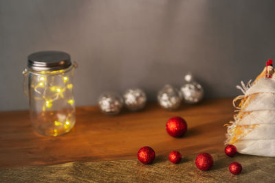 Close-up of fruits on table