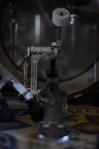 Close-up of machine part in factory