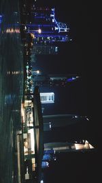 Illuminated city at night