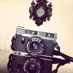 Close-up of vintage camera