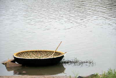 High angle view of bread in lake