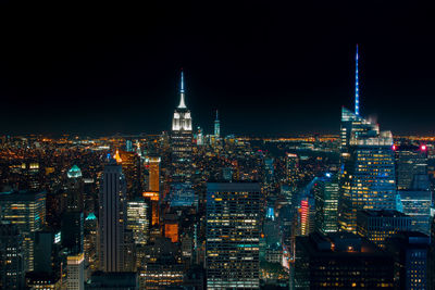 Long exposure of nyc from top of rockefeller center