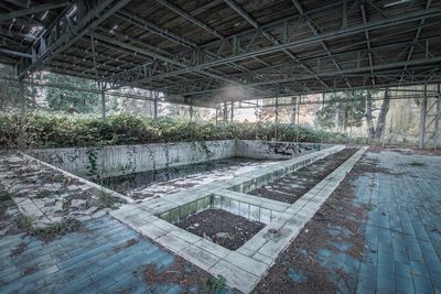 Interior of abandoned building