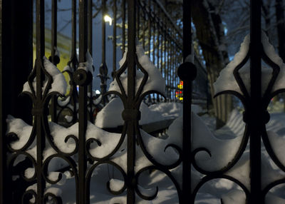Illuminated lights at night