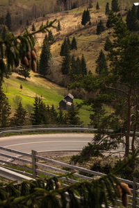 High angle view of road 