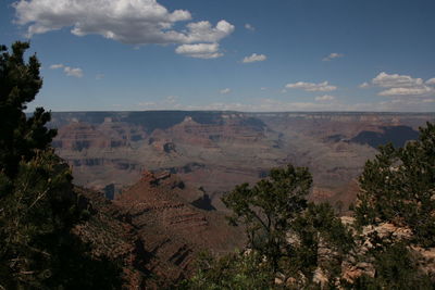 Scenic view of dramatic landscape against sky at grand canyon national park