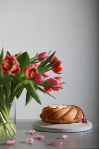 Close-up of food on table