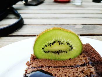 Close-up of dessert on plate