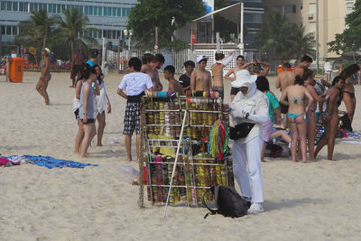 Group of people on beach