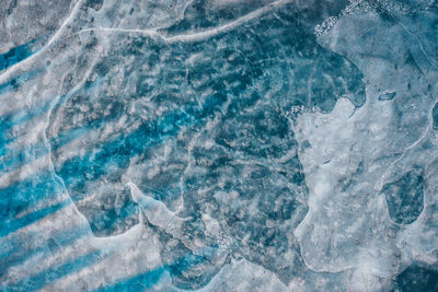 Full frame shot of frozen sea