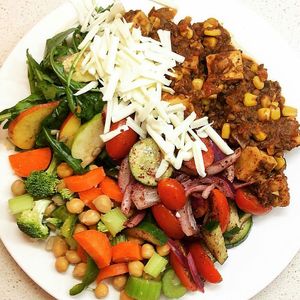 Close-up of vegetables in plate