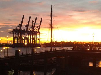 Harbor at sunset