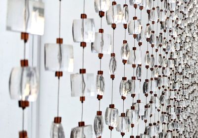 Close-up of decoration hanging against wall