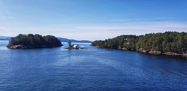 Scenic view of river against sky