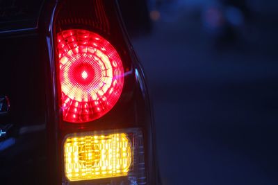Close-up of tail light 