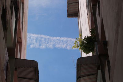 Low angle view of buildings against sky