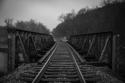 Railway bridge against sky