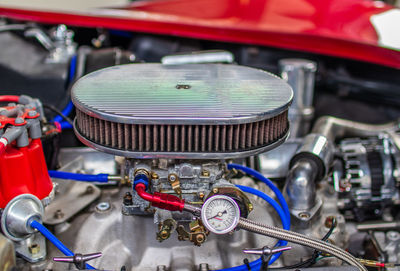 High angle view of vintage car